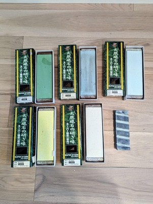 *Naniwa Super Stone* Japanese Waterstone Whetstone Set 400,1000,5000,8000,12000