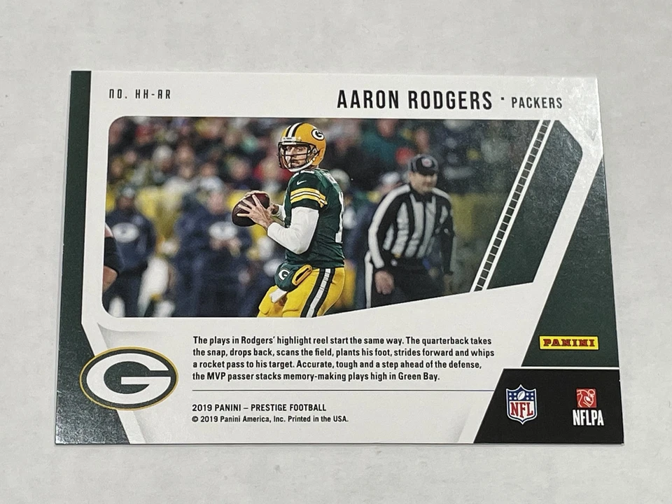 2019 Panini Prestige Football Highlight Reel - Aaron Rodgers - Green Bay Packers - Image 2 of 2