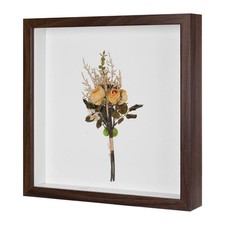 Shadow Box Frame, 11 x 11 Inch Wooden Dried Flower Photo Frame Brown