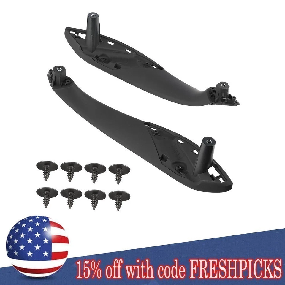 Pair Black Inner Trim Door-Pull Handle Cover For BMW M3 M4 F30 F80 F31 F32 US - Изображение 2 из 4