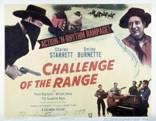 Historic Challenge Of The Range 1949 Movie Advertising Postcard