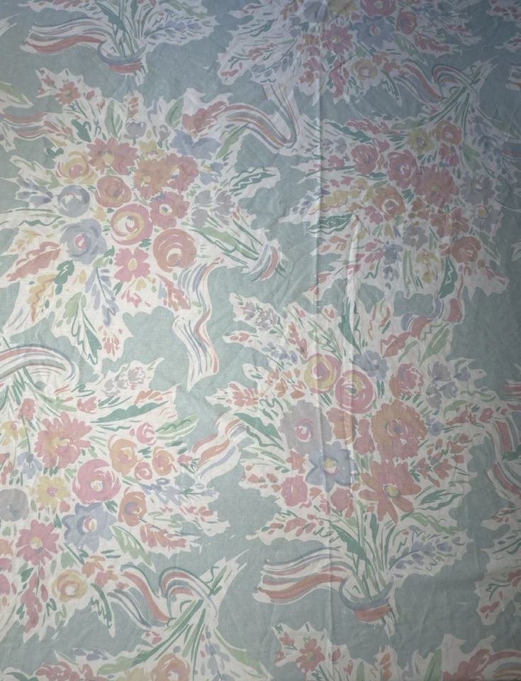 Juego de Sábanas Collier Campbell COMPLETO Breve Encuentro BOHO Pastel Abstracto Floral De Colección Foto 2 de 4