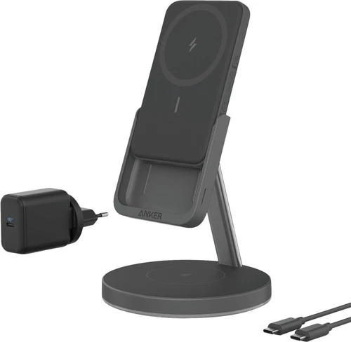 Anker PowerWave Mag-Go 2-in-1 Stand 5K Schwarz