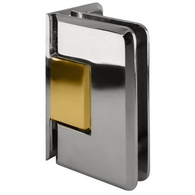 Chrome/Brass Accent Center Block Cologne 044 Series Wall Mount Offset Back Plate