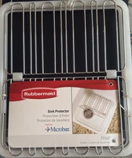 Rubbermaid  Sink Protector Hinged Stainless Steel with MICROBAN Plastic Base