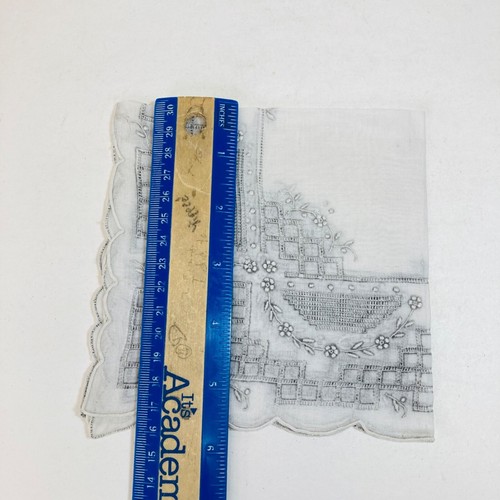 Appenzell Swiss Antique Handkerchief Hankie Linen Embroidered Wedding as is - Picture 3 of 6