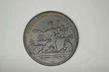 1836 Hard Times Token- R + W Robinson- VF with amazing Pedigree flip.  Low 105