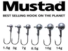Mustad 2/0 round ball  jig heads ,drop shot,jigging,soft lure,cast
