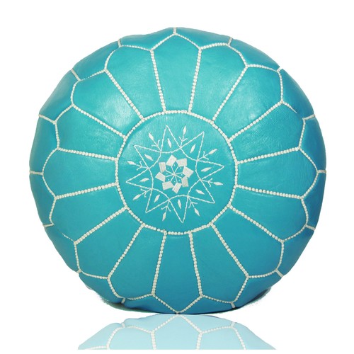 Leder Sitzkissen Lederkissen Sitzhocker orientalische Pouf Lederhocker v. Farben - Bild 21 von 29