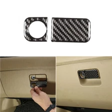 Carbon Fiber Co-pilot Storage Box Button Cover For Honda CR-V CRV 2007-2011