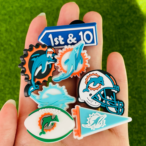 PICK YOUR NFL FOOTBALL TEAM JIBBITZ SHOE CHARMS FOR CROCS CLOGS