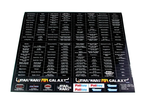 Custom Star Wars Vintage Kenner Carry Case stickers , Lots of colors and extras!