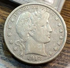 1912 Barber Half Dollar Nice Original Fine/VF CHRC