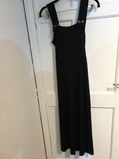 Topshop Women Black Wide Leg Jumpsuit. UK 8/36. Preowned