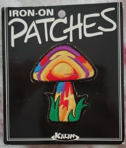 Kalan Embroidered IRON ON Mushroom & Butterfly VTG Patches New '2005' (3)🍄 🦋 - Picture 3 of 8