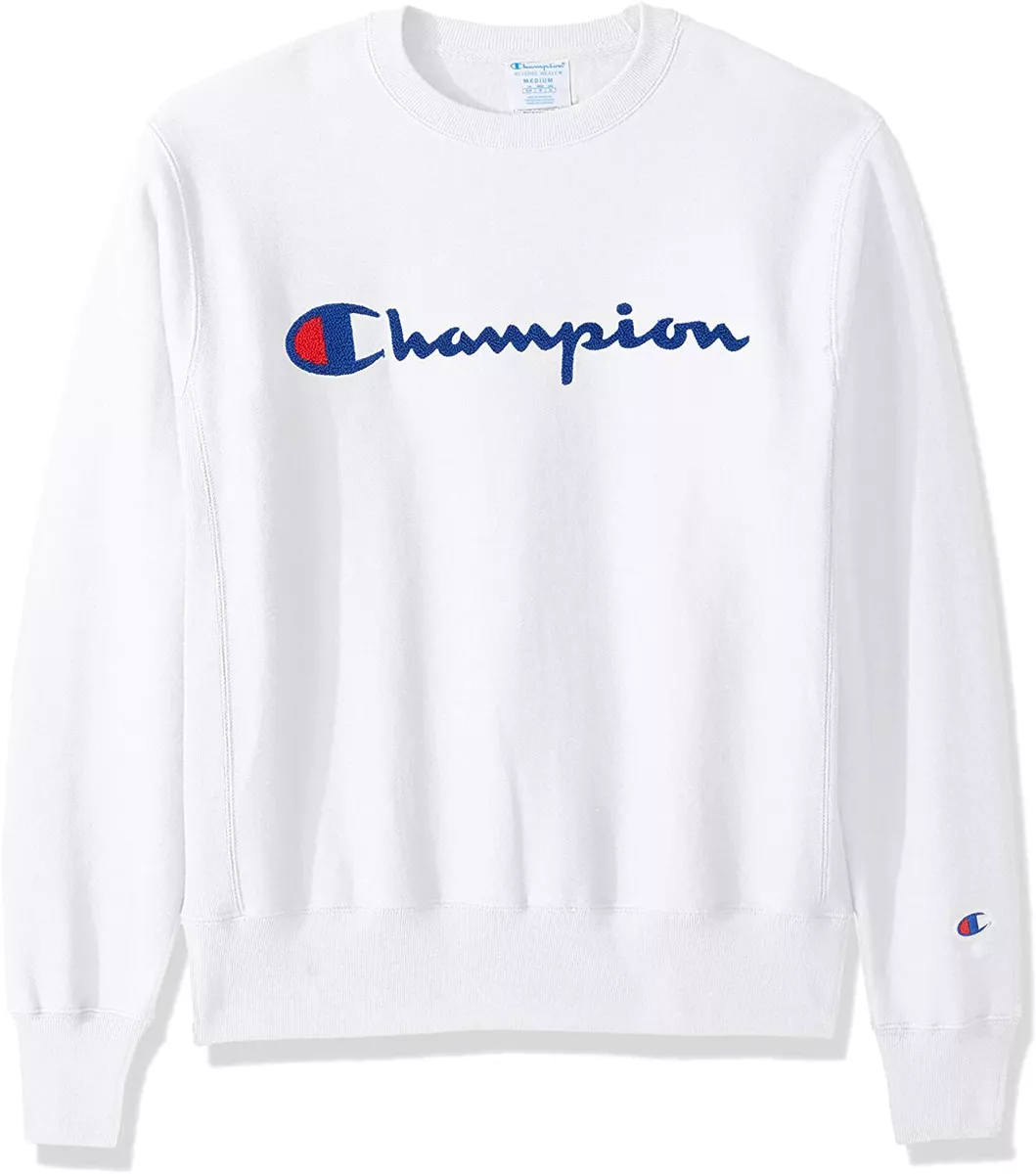 Champion script logo crew sweatshirt sale