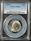 1948-S  25C Washington Quarter Dollar PCGS MS65   33932663