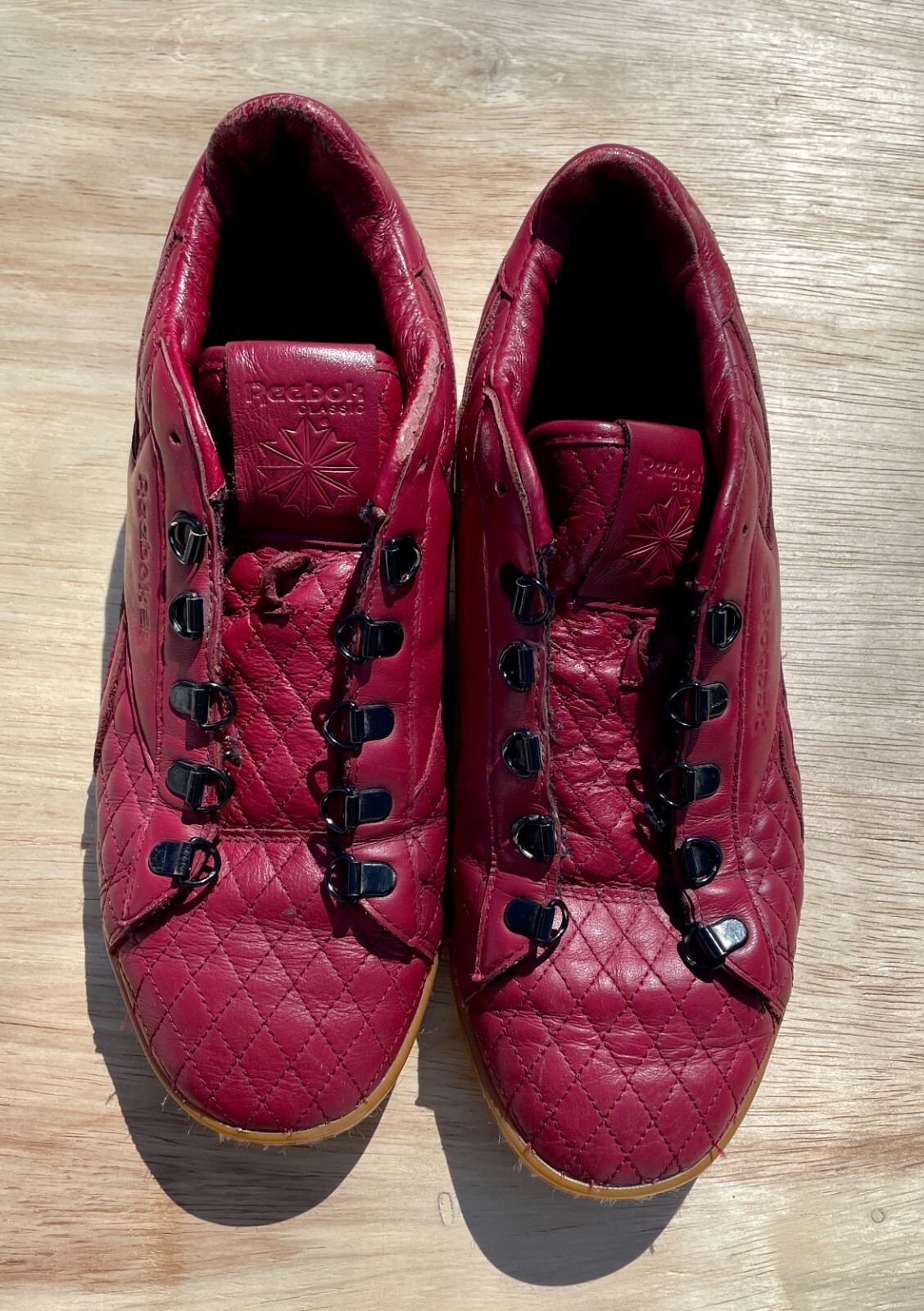 REEBOK NPC BD2643 Sneakers Shoes Lace Up Leather Men Maroon Size US 10.5 VIETNAM thumbnail 2