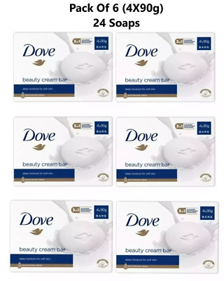 6 X DOVE BEAUTY BAR ORIGINAL 4 x 90 g (24 Seifen)