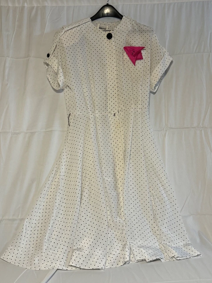 Vintage Leslie Fay Polka Dot Dress Size 10 - Image 4 of 4