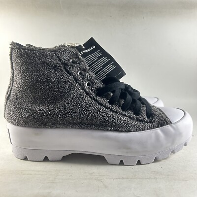 NEW Converse CTAS Lugged Shoes Platform Sneakers Sherpa Gray Size 9
