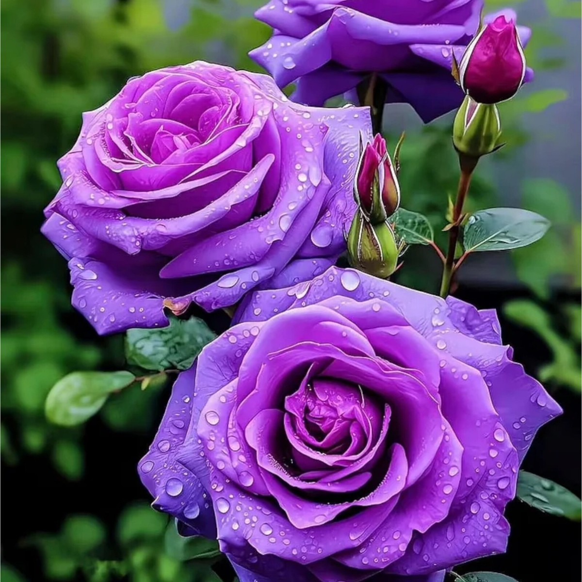 パープルローズ 20 Rare Purple Rose Seeds - Ideal for Home Gardens, Easy