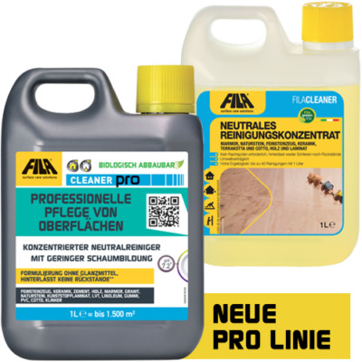 Fila CLEANER PRO 1Liter Neutrales Reinigungskonzentrat Naturstein, Holz 