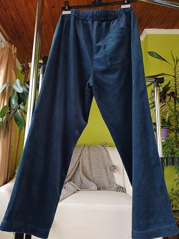 Pantalones sueltos Marc O'polo azul pana claro talla M Foto 2 de 4