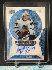 2023-24 UD Ice Premiers Rookie Auto #IPA-WK Wyatt Kaiser! #109/199 Hard Signed