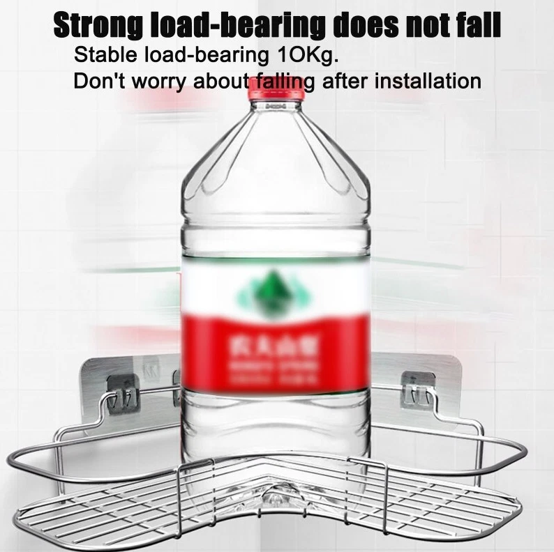 Carrito de Ducha Estante Baño Esquina Baño Soporte de Almacenamiento Organizador Estante Triangular Foto 3 de 4