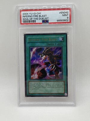 Inferno Fire Blast PSA 9 MINT Soul of the Duelist 2004 Ultra R SOD