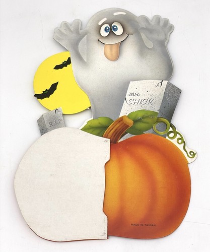 Halloween Jack O’ Lanterns & Ghosts Cardboard Die Cuts - Honeycomb - Amscan Vtg - Picture 4 of 20