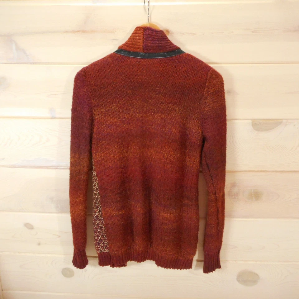 BKE 女式大码开衫锈带金色装饰人造皮革装饰开口 — 第 3/4 张图片