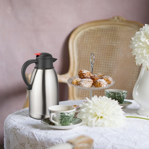 Thermosflasche Edelstahl 2L Thermoskanne Isolierflasche Isolierkanne Kaffeekanne - Bild 13 von 18
