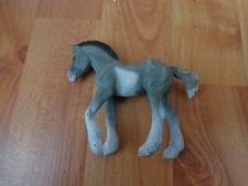 10.2cm COLLECTA Breyer Ancien 2013 Clydesdale Poulain Sabino Rouan Gris Cheval