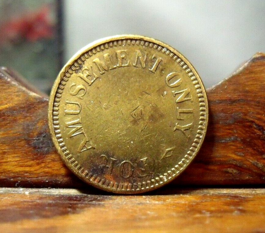 1938 LAWTON NOVELTY CO. AMUSEMENT TOKEN LAWTON, OK. FACE LADY on