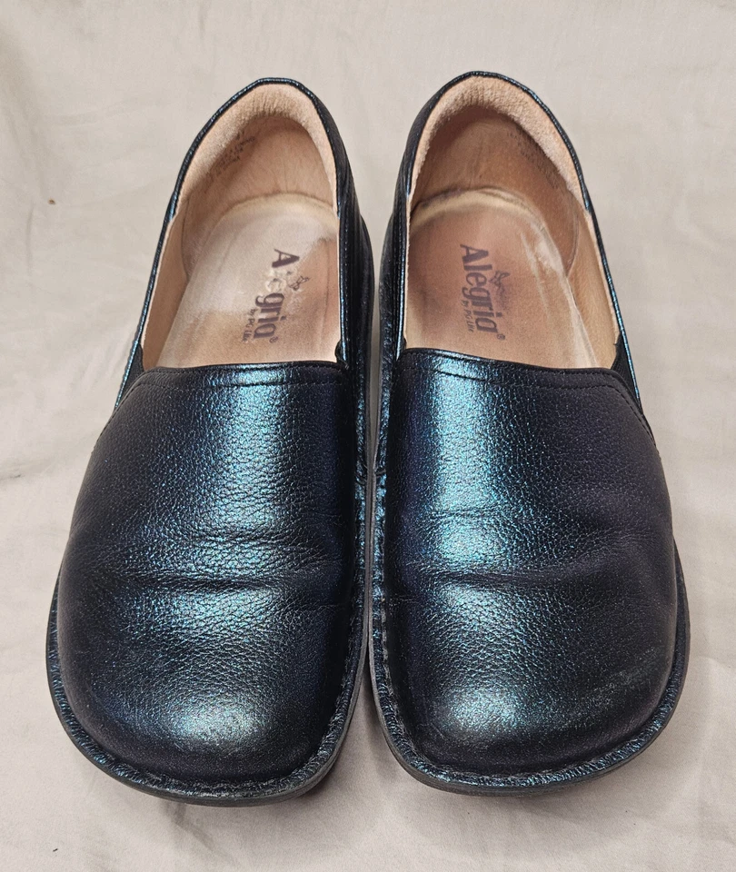 Zuecos sin cordones Alegria by PG Lite zapatos para mujer EUR 41 US 10,5 - 11 azul metálico Foto 3 de 4