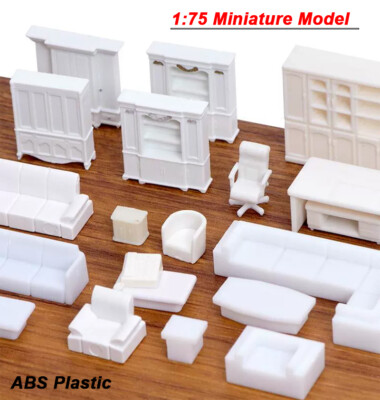 1:75 Miniature Model ABS Plastic Furniture Ornament Room Decor Diorama Craft DIY