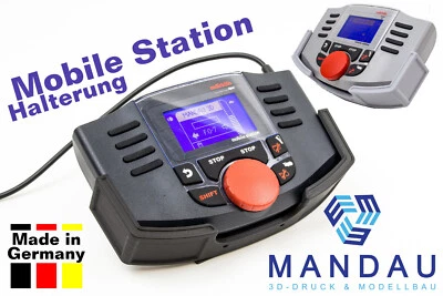 MANDAU3D Halterung für Märklin Mobile Station 2&3 Schwarz Befestigung/Trix MS3 MS2 WLAN