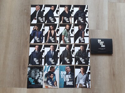 James Bond 007 No Time To Die Postcard Set 16 Postkarten Autogrammkarten NEU!