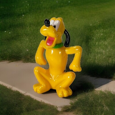 Disney Pluto Dog Action Figure Posable Legs Head Cake Topper 3'' Rare Begging