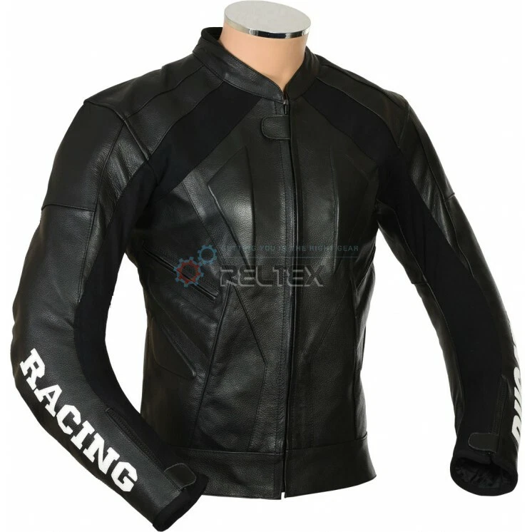DUCATI Sports Pro Black Leather Motorcycle Biker Jacket + Race Hump MED 40" BNWT - Image 3 of 4