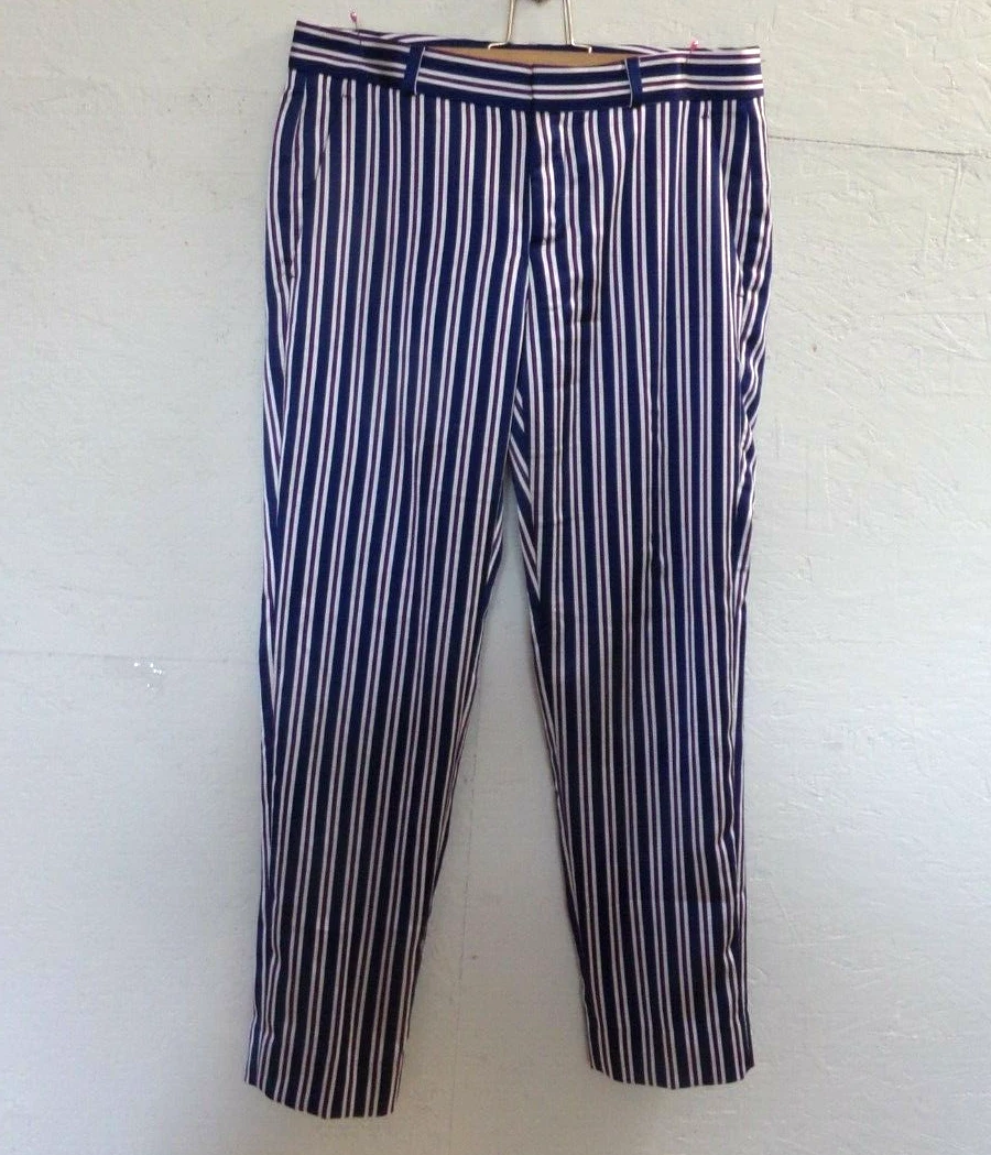 Banana Republic Avery pants sz 0 Striped blue purple white