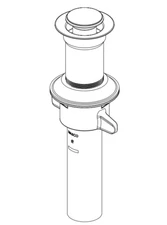 Delta RP101632BL Push Pop Up Drain without Overflow, Matte Black