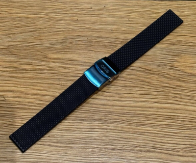 Genuine Oris BC3 Day Date 7501 Black Rubber Strap Band 18mm +