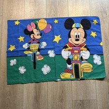 Vintage Disney Mickey Minnie Mouse Pillow Case Standard USA 90s Dbl Sided Bike