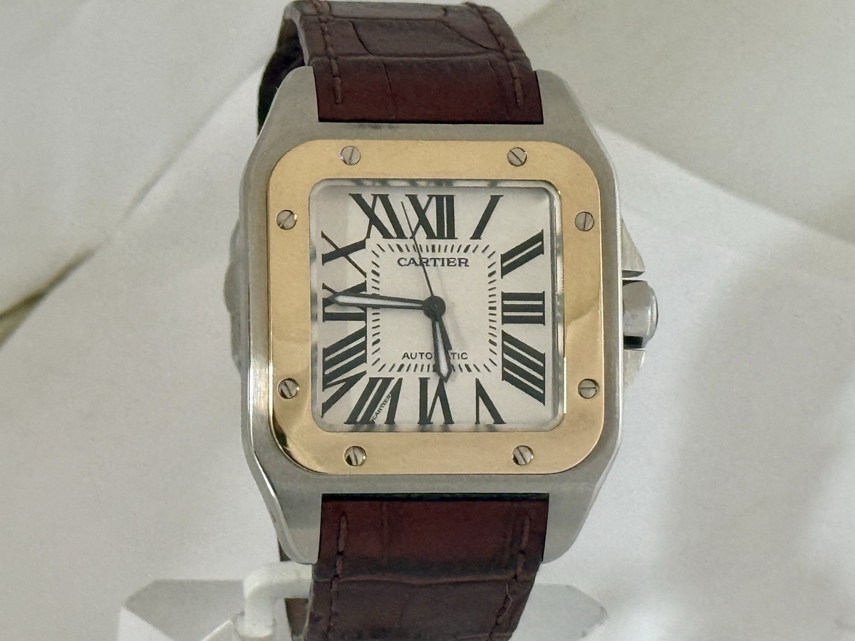 Cartier Santos 100 Large 38mm Watch- 18k Steel-W20072X7