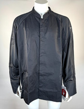 Chef Works Valencia Chef Coat Mens 3XL NWT Long Sleeve Cotton Blend Snaps Black