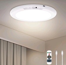Rechargeable LED Motion Sensor Ceiling Light Wireless Remote Battery Lamp