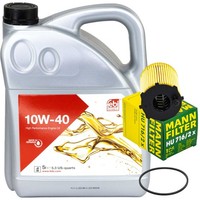 MotoröL Set Febi 10W-40 5 Liter + ÖLfilter FüR Mazda 5 1.6 CD 85 KW 116 PS